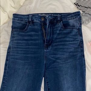 AMERICAN AGLE dark blue high rise jeans